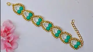 Designer Bracelet Sirf 5 Min Me 😱 | DIY Pearl Jewellery Tutorial | Handmade Pearl Bracelet #diy #yt