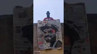 Virat Kohli art  with news paper #art #viratkohli #shortvideo #vairal