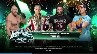 WWE 2K24 - Lesnar, Rhodes, Reigns, Cena - Extreme Rules Double Title Match