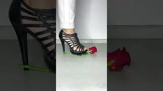 High Heels vs Red Rose ASMR | Experience Crunchy and Satisfying Sounds for a Calming Sensation 👠🌹✨