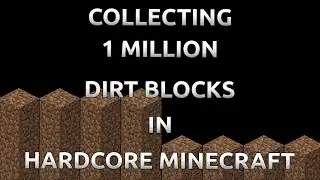 Day 138 : Mining 1 Million Dirt blocks in Hardcore Minecraft #shorts