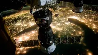 ISS over North U.S. and Canada Lights - 4k resolution
