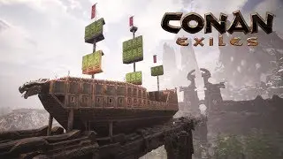 Conan Exiles - How to Build a Pirate Ship ⛵