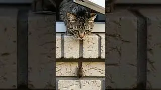 Cat at the Window Mouse Climbing the Wall Unexpected Chase #Cats #FunnyPets #Mouse