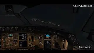 Egypt Air 767 -200 Night Arrival in Cairo