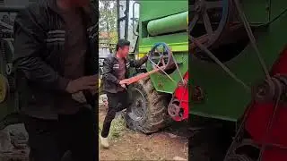 Harvester spare parts of rubber belt Installation!!!