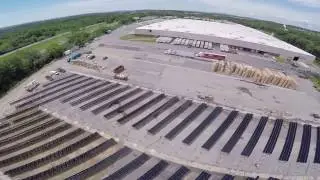 President Container Solar Farm Installation Drone Video