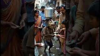 A poor puppy have no money it' s supplied water can home #ai #trending