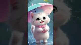 Cute cat Dancing in rain #aishorts #dance #rain #cutecat #dancecover