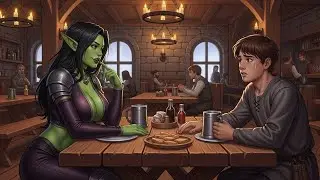Ein menschlicher Nerd saß auf einem Barhocker – bis sich ein Ork-Mädchen scherzhaft dazusetzte......
