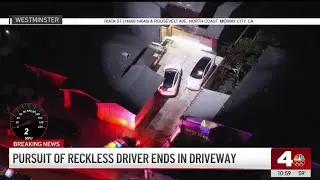 Pursuit of reckless driver ends in Midway City driveway