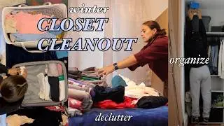 2024 WINTER CLOSET CLEAN OUT | declutter and organize with me