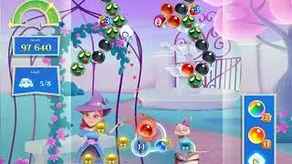 Bubble Witch 2 Saga Level 2718 with no booster & 4 bubbles left