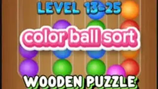 color sort ball wooden puzzle level(13-25) #trendinggame