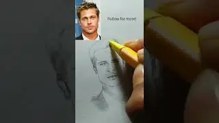 Brad Pitt Portrait Drawing | Loomis Method (Pencil) #portraitart #drawing