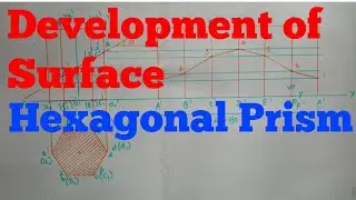 Development of surface of a hexagonal prism engineering graphics in tamil