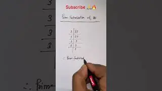 Prime Factorization of 81 #maths #mathshorts #factorisation #youtubeshorts #shorts #trending #viral