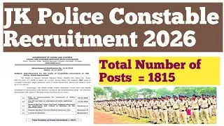 JK police constable recruitment 2026 