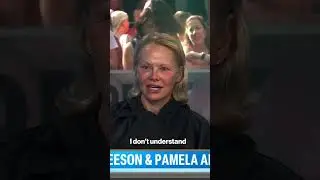 Pamela Anderson and Liam Neeson play coy about their rumored relationship #shorts