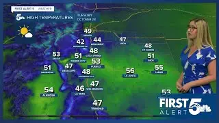 Highs only reach the 40s and 50s in southern Colorado on Tuesday
