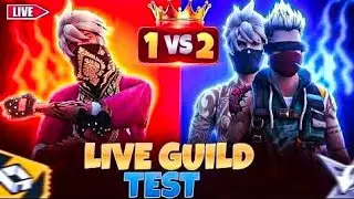 LIVE TOP 1 GUILD TEST😱🔥 1VS4 | ROAD TO 2OK🎯 ON LIVE | LIVE GUILD TESTING#ffli #freefireliveguildtest