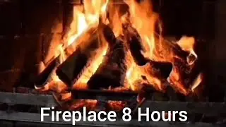 Fireplace 8 Hours | Fire Sounds for Sleep