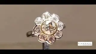 Faint Yellow OEC Diamond Ring R5849