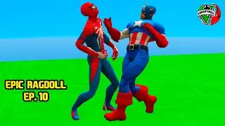 GTA 5 Epic Ragdolls | Spider-Man Vs Captain America Compilation (Funny Moments) Ep.10