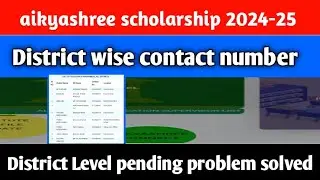 aikyashree scholarship 2024-25 district Level pending. district education supervisor contact.