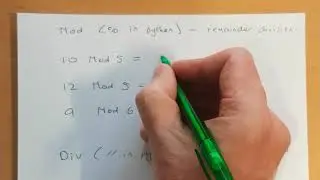 Modulo * MOD * and Integer * INT * Division GCSE and iGCSE computer science.