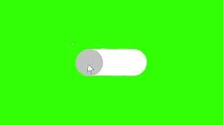 Minimal Toggle Button Animation Green Screen Overlay