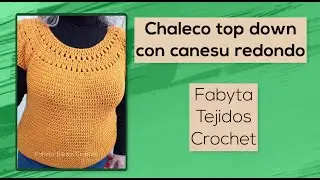 Chaleco top down con escote redondo plus size XL
