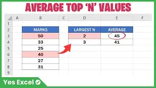 Average Largest N Numbers in Excel