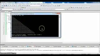 C program to print Triangle shape using stars in Code Blocks...