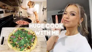 HUGE Cook With Me! Homemade Pizzas, Crazy Dough & Family Night