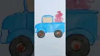 blue car painting