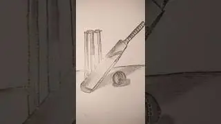 #cricket bat  and ball #drawingideas #viral #easyartlover #2026