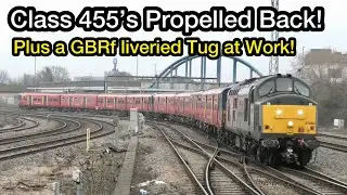 PROPELLED Units - Class 455 Units SET BACK into Derby Works plus Class 60 THUDS through Derby!