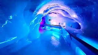 Mount TITLIS REVIEW PART 2 SWISS ALPS TOUR ALPINE  Cable car to the TOP GLACIER CAVE ENGELBERG 🇨🇭