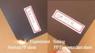 Fire retardant polypropylene sheet experimental