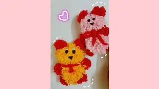 Teddy bear making using thread easy anyone can 2 with thread🪀🧸😍#trending #art #teddy  