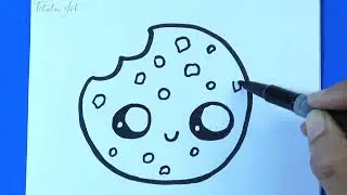 How to draw a cute Cookie step by step | Easy Drawing