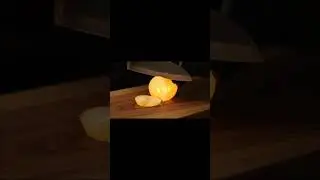 🍐 Cutting a glowing golden crystal pear 🔪 (asmr)