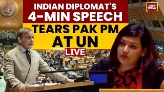India Slams Pakistan At UN LIVE: Indian Diplomat Tears Into Pak, PM Shehbaz Shariff's UNGA Speech