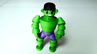Making a 3d paper Hulk.Tutorial video #3dquilling #paperart #papercraft