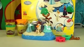 Play Doh Disney Frozon Sparkle Snow Dome Olaf Svan Pixar