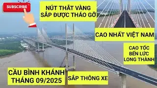Flycam toàn cảnh Cầu Bình Khánh: nút thắt quan trọng của cao tốc Bến Lức – Long Thành sắp được gỡ bỏ