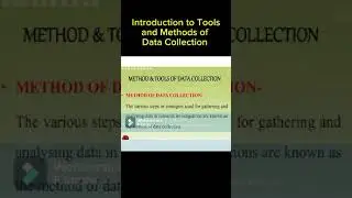 Data Collection tools