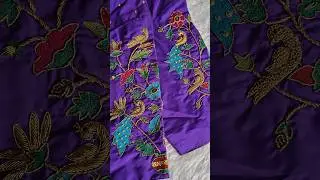 Handcrafted Bridal Blouse | Peacock & Floral Aari Work Design💜