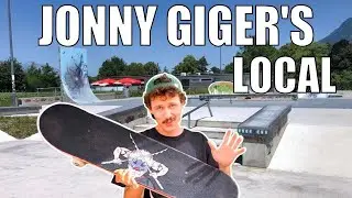 SKATING JONNY GIGER'S LOCAL SKATEPARK (+ skatepark tour)